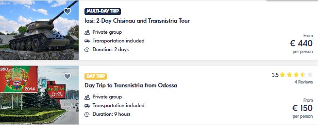 Best attractions in Transnístria