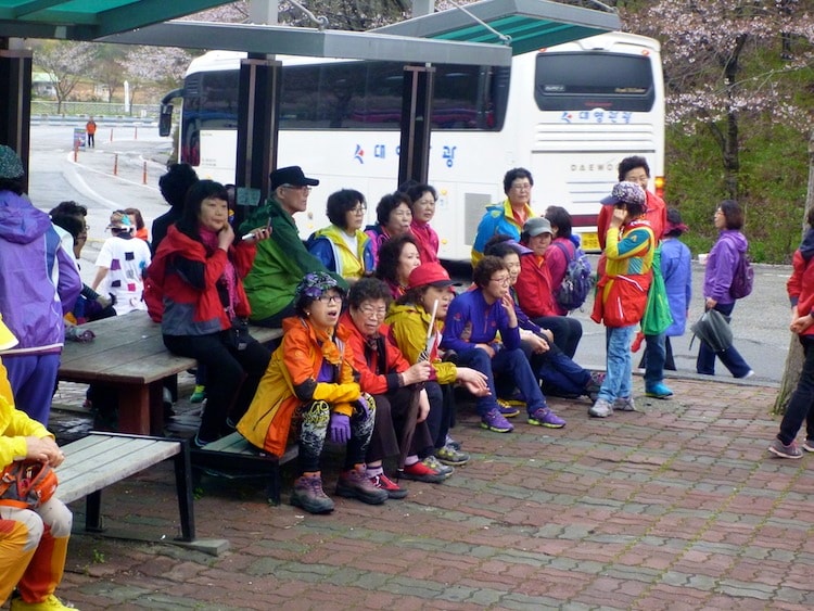 Roupas de trekking na Coreia