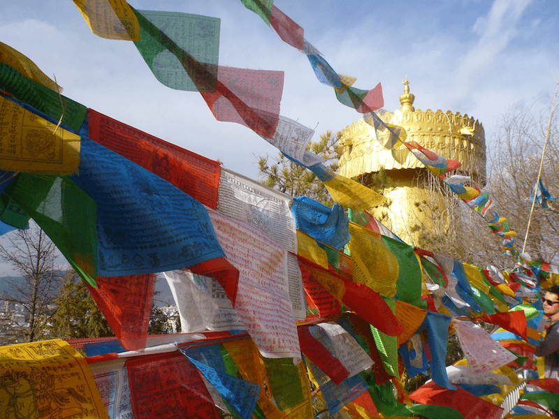 Shangri-la giant Tibetan Prayer Wheel