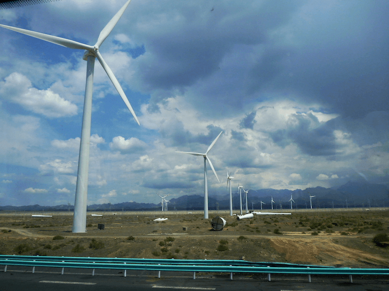 Gansu China energia parque eólico