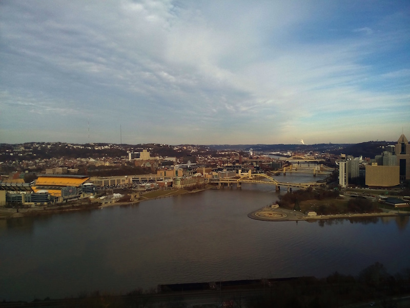 Vista de cima do Monte Washington Pittsburgh