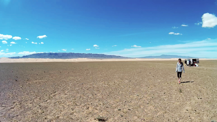 Mongolia open space Gobi Desert van tour