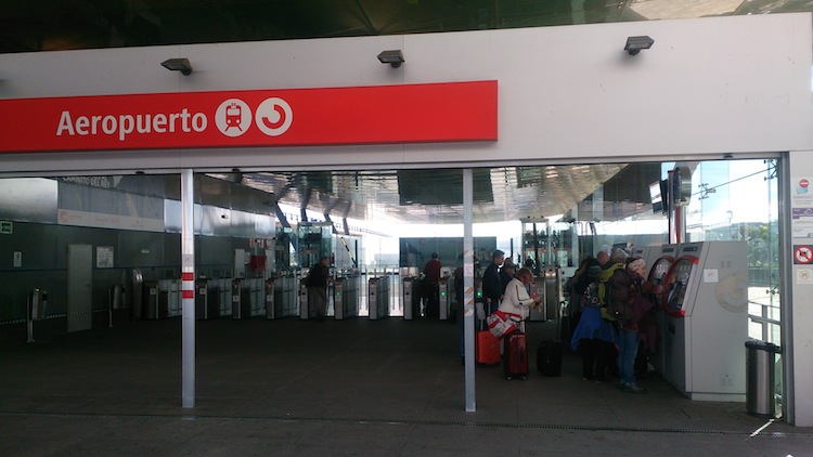 Train Station entrance at Malaga’s Airport