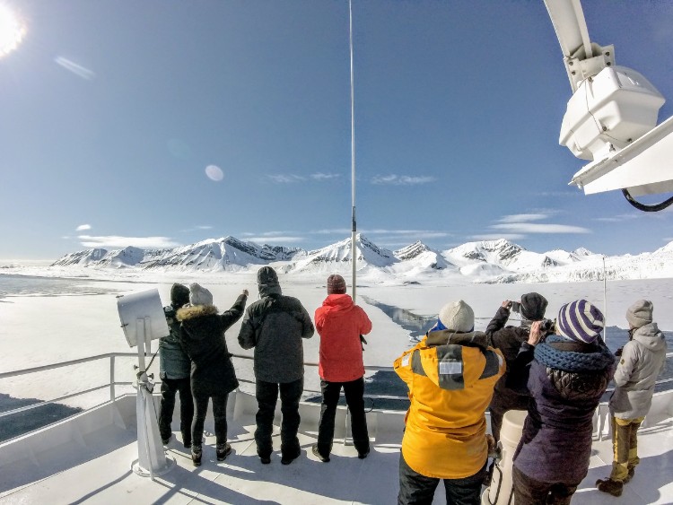 Svalbard Norway Fjord Scenery Boat Ride Henningsen search for polar bears