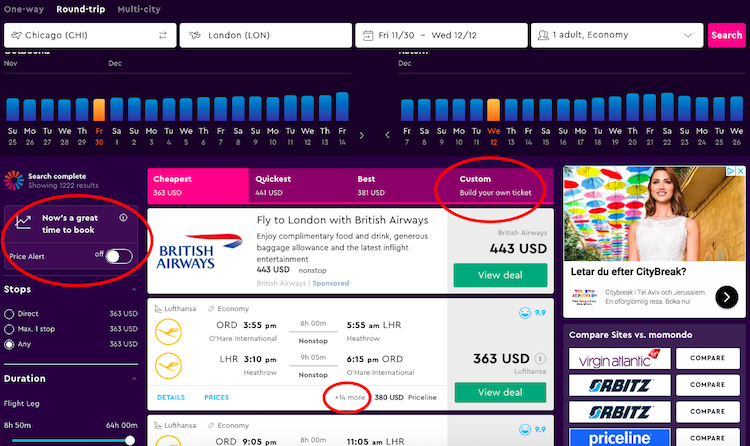 Best and cheapest flights