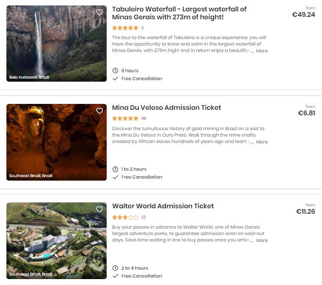 Best attractions in Minas Gerais