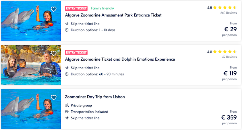Zoomarine online tickets