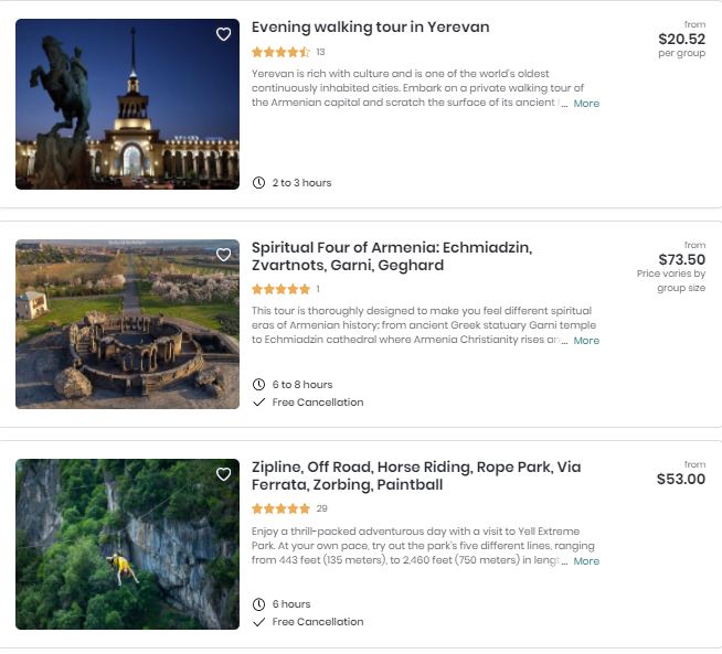 Best attractions in Armênia