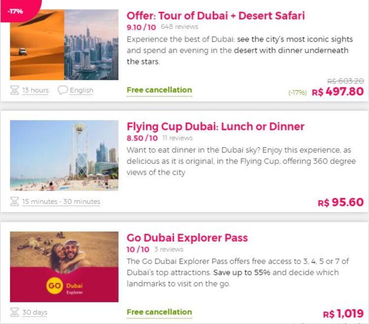 Where to find tours, attractions and activities in Dubai