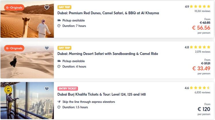 Where to find tours, attractions and activities in Dubai