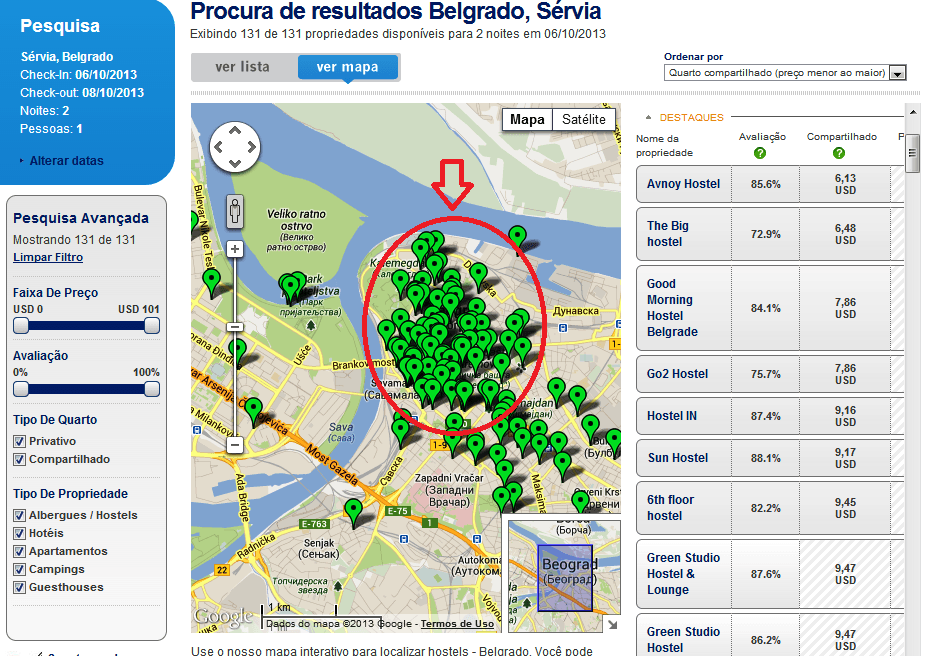 Finding Hostels