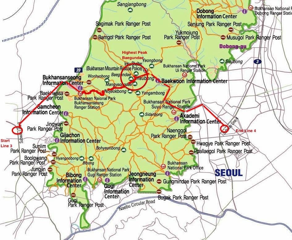 Bukhansan Map