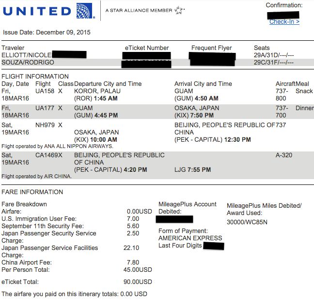 Miles Flight United