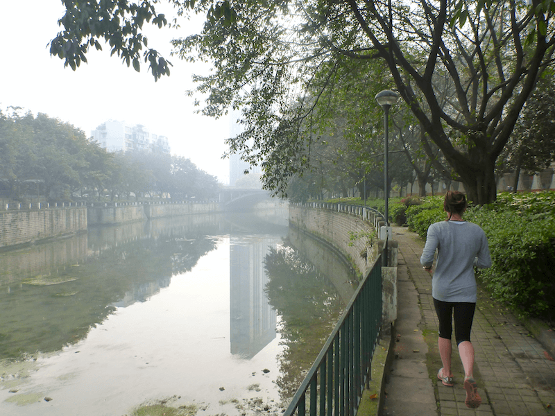 China Chengdu city pollution