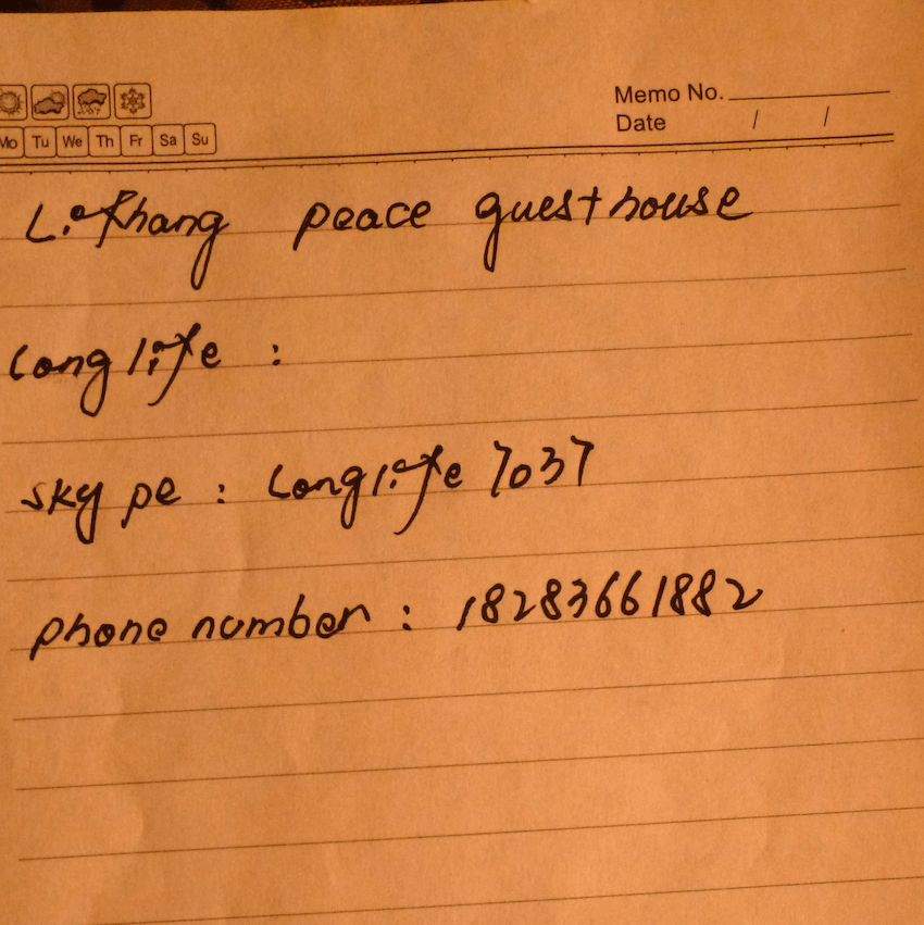 Peace Guesthouse Litang Contact Tibet China 