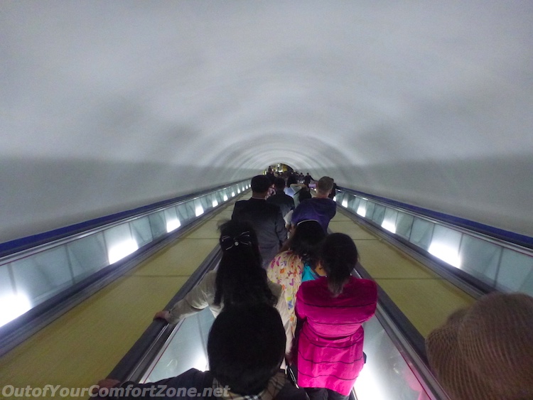 Deepest metro system in the world Pyongyang North Korea 