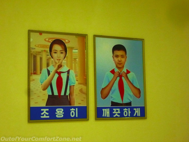 Weird North Korea children sign