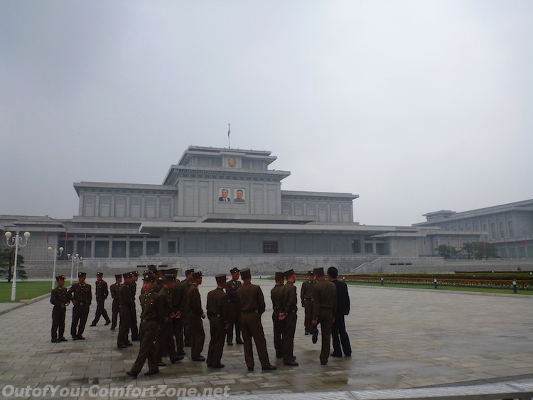 North Korea soldiers Kumsusan Palace of the sun mausoleum Pyongyang North Korea 