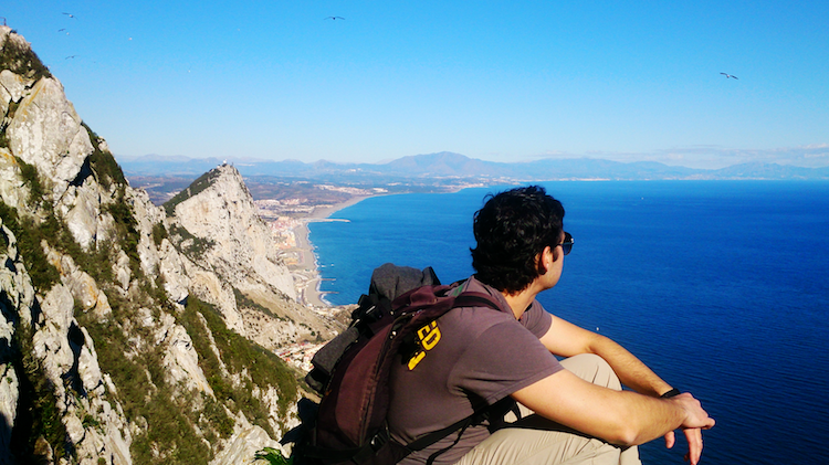 Back of Gibraltar and Spanish Coast