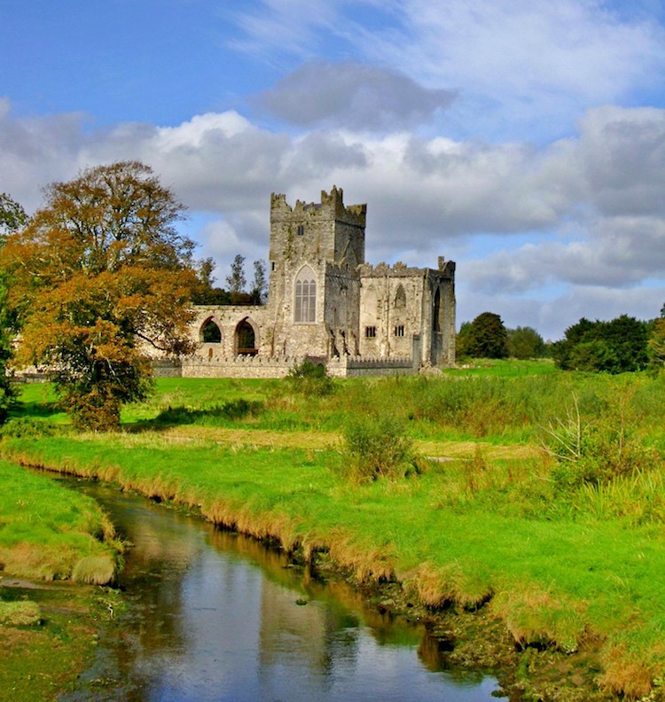 Castle and river in Ireland