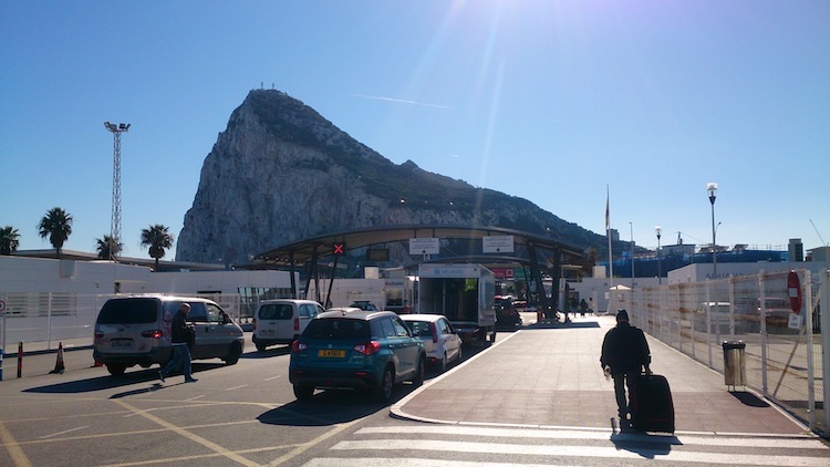 Gibraltar rock border Spain