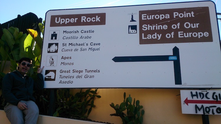 Gibraltar upper rock map sign