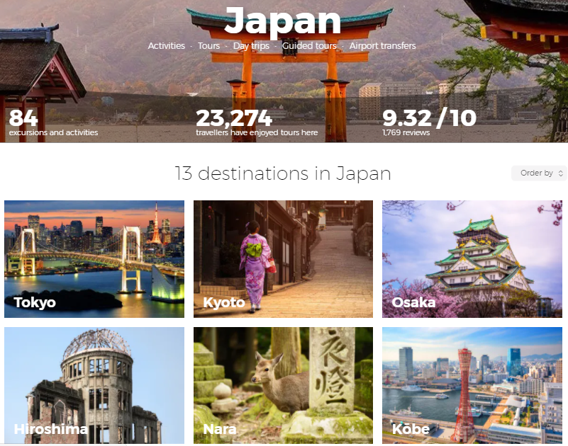excursions and activities in Japan