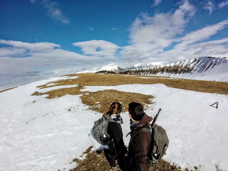 Svalbard Norway Longyearbyen Hike Sarkofagen Mountain rifle rental