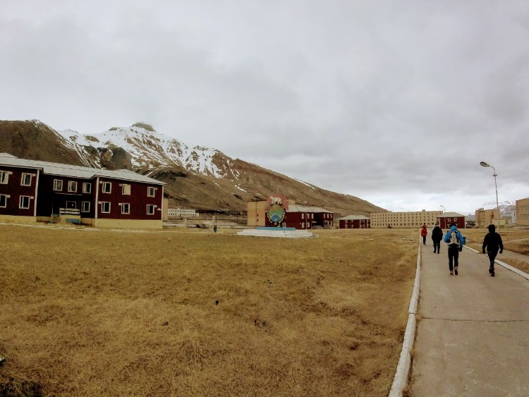 Abandoned building Pyramiden Svalbard Norway