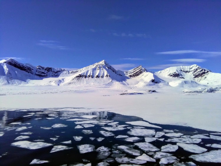 Svalbard Norway Fjord Scenery Boat Ride Henningsen glacier