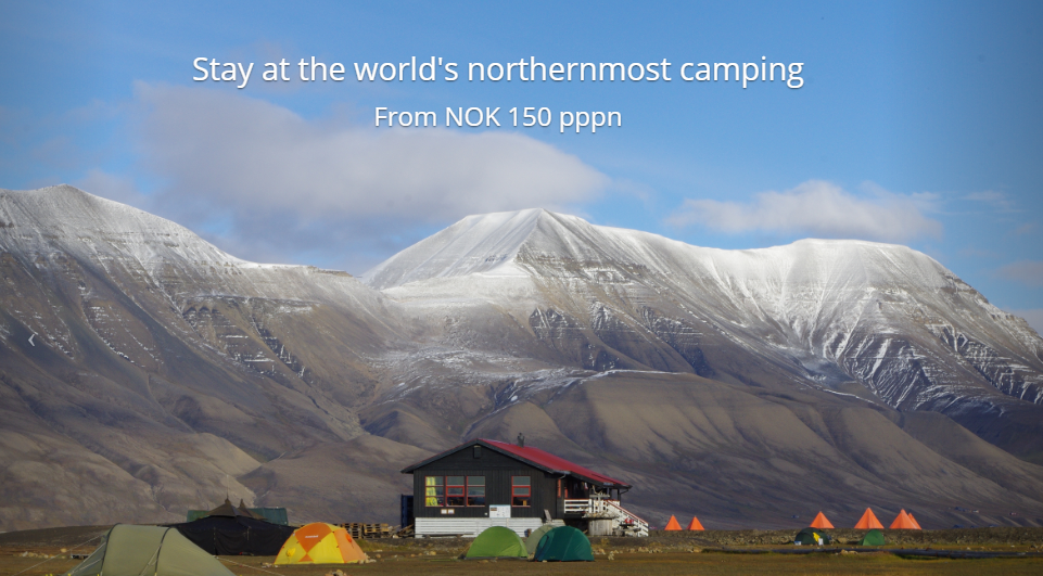 Svalbard camping Longyearbyen camping cheap