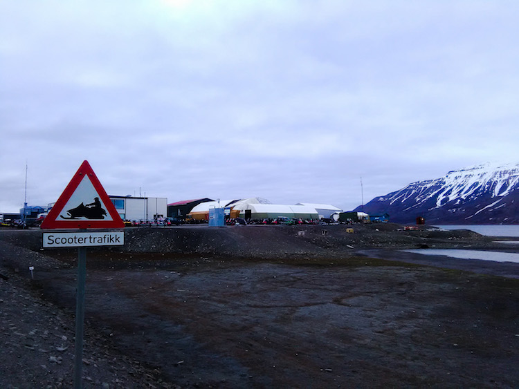 Snowmobile sign Svalbard