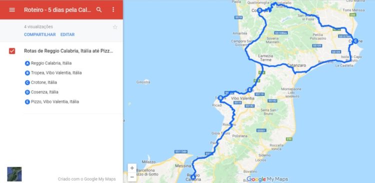 Calabria Itinerary