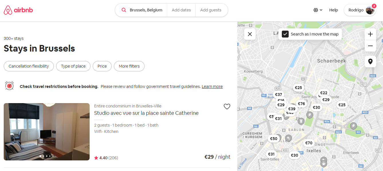 map on airbnb