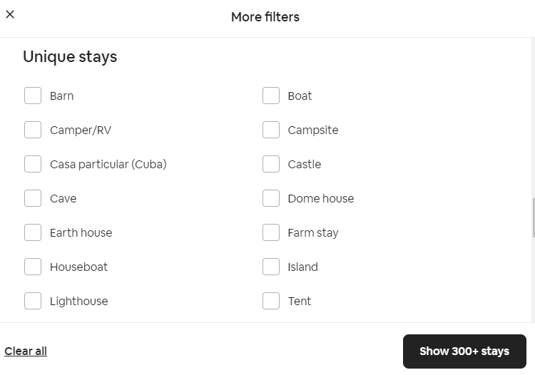 tips to Choose the Perfect Airbnb_filters