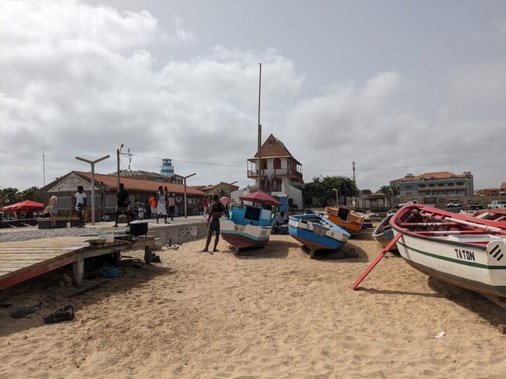 sal island salt lake cape verde boat