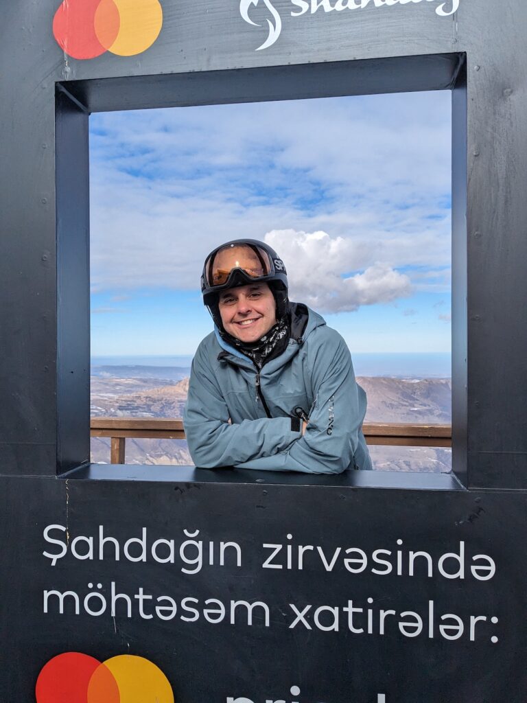 Shahdag Mountain Resort Azerbaijan sign